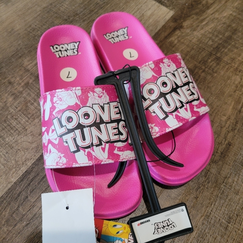 Looney Tunes Warner Bros. Kids Pink Slide Sandals